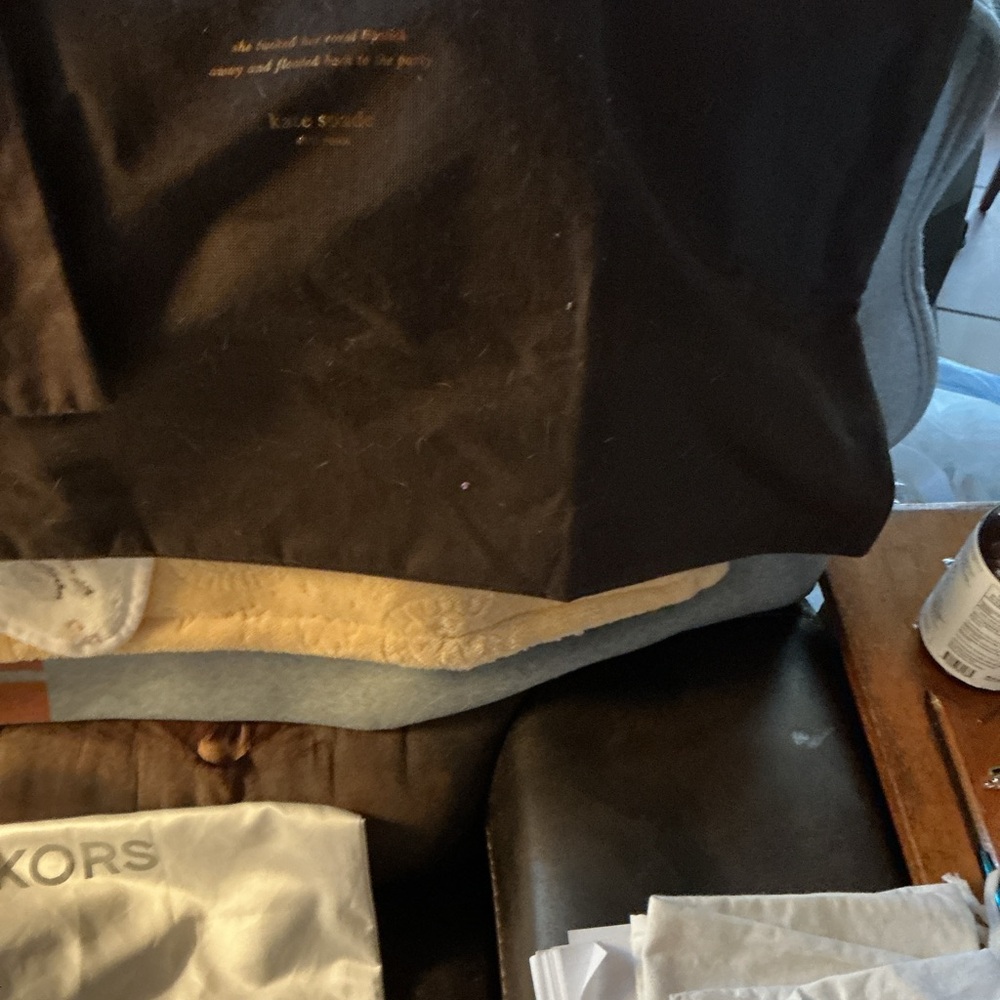kate spade Black Dust Bag with Gold Logo